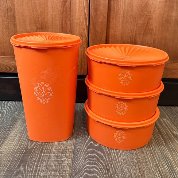 Vintage Tupperware Servalier Canisters – Set of 4 - Picture 2 of 16